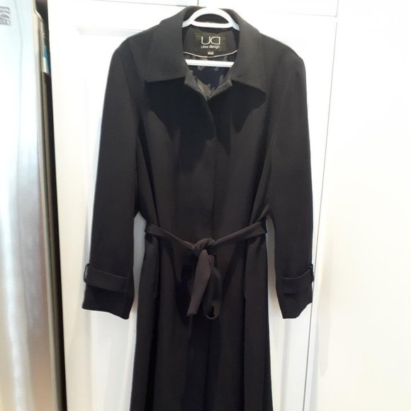 UTEX DESIGN BEAUTIFUL NAVY BLUE TRENCH COAT.....LIKE NEW, EXCELLENT CONDITION! - Picture 1 of 3